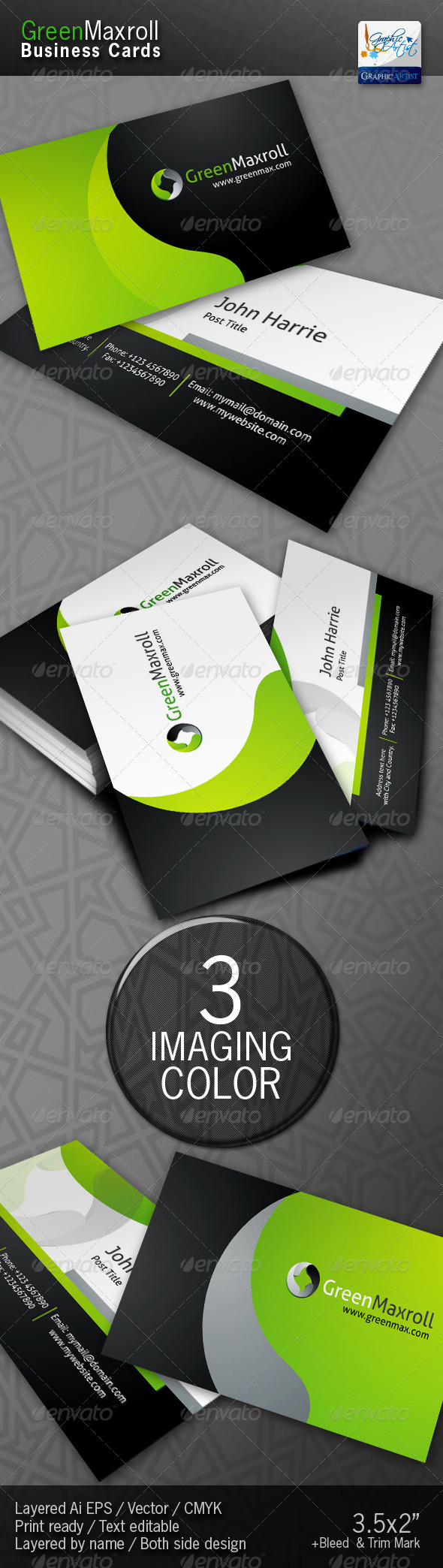 GreenMaxroll Business Cards GreenMaxroll Business Cards