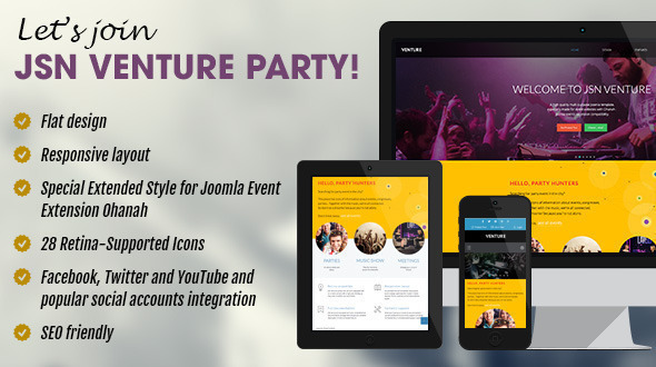 JSN Venture - Responsive Joomla Event Template