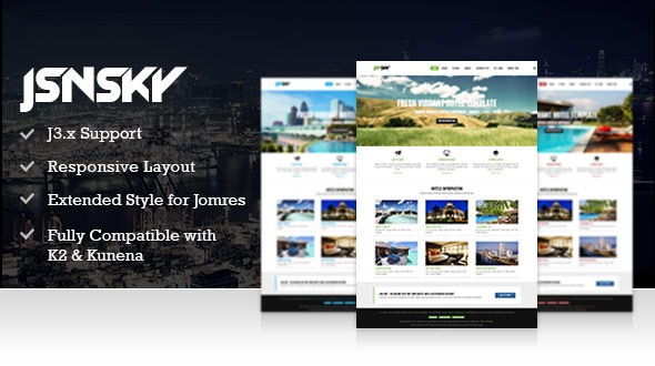 JSN Sky - Responsive Hotel Theme & Jomres support