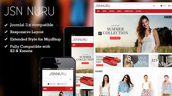JSN Nuru - Responsive Joomla E-commerce Template