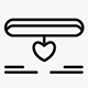 Simple line love relationship vector icons