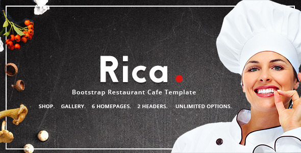 Rica - Multipurpose Restaurant & Cafe HTML Template