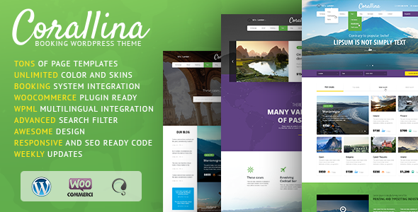 Corallina Booking WordPress Theme