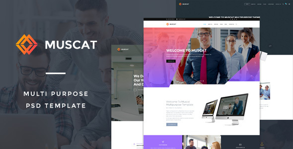 Muscat : Multi-Color Multipurpose PSD Template