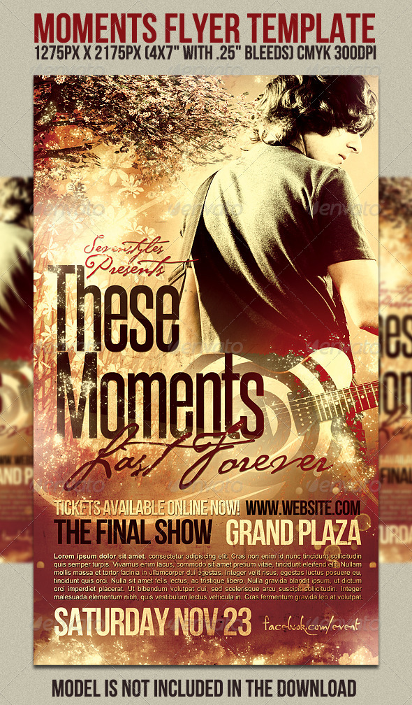 Moments Flyer Template - Clubs & Parties Events
