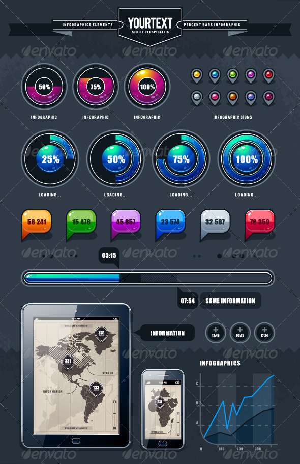 GraphicRiver Vector Set of Infographic Elements 1457656 GraphicRiver Vector Set of Infographic Elements 1457656