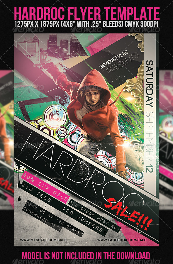 HardRoc Flyer Template - Clubs & Parties Events
