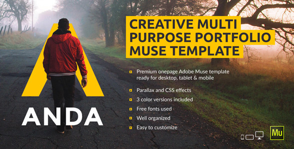Anda - Creative Multipurpose Portfolio Muse Template