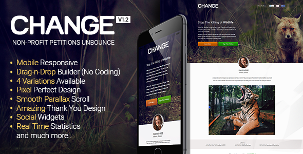 Change - Petitions Responsive Unbounce Template