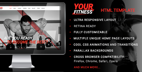 YourFitness — Sport Blog, Fitness Club, Gym Theme