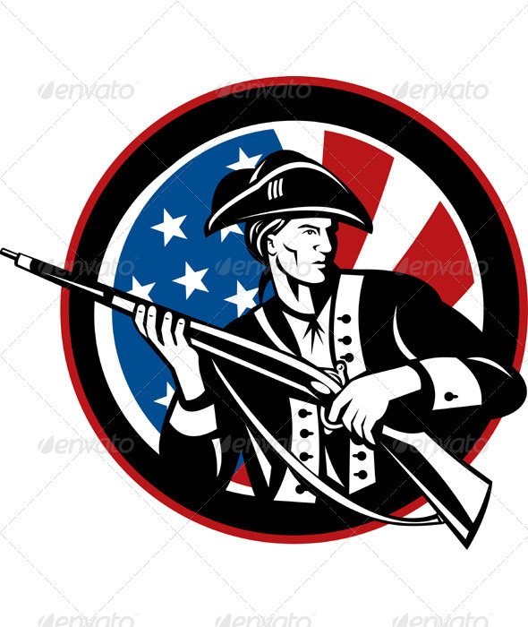 American Patriot Minuteman Revolution Militia | GraphicRiver