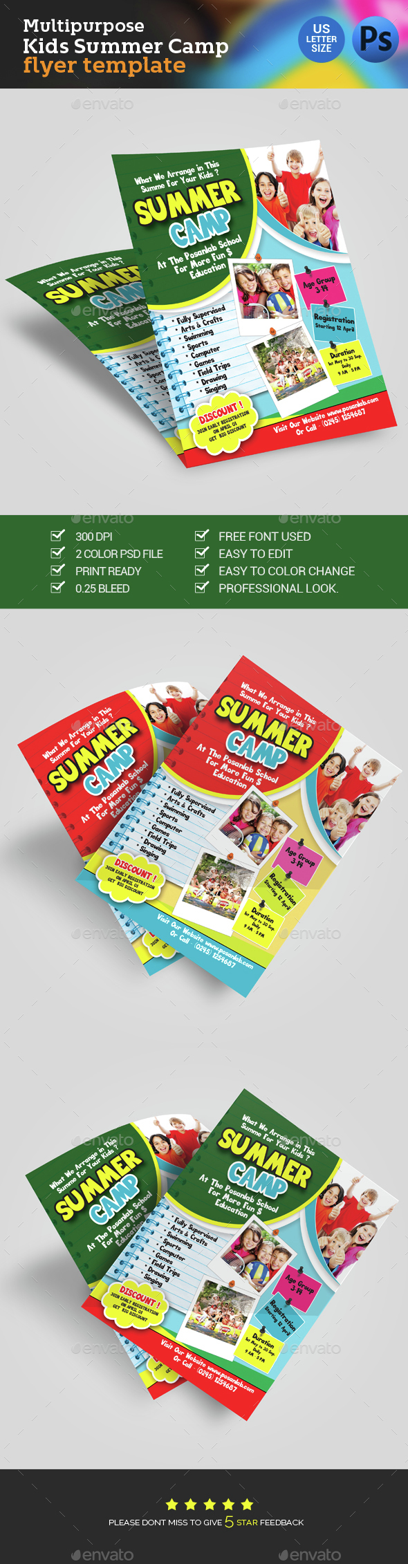 Kids Summer Camp Flyer