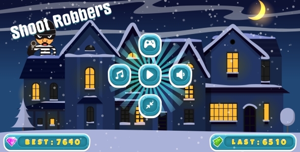 Shoot Robbers - HTML5 Game, Mobile Version + AdMob (Construct-2 CAPX)