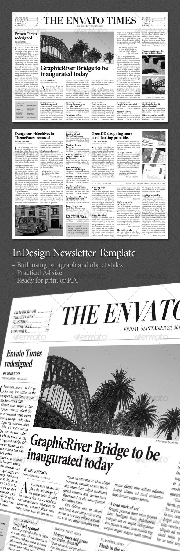 Newspaper (2 pages) - Newsletters Print Templates