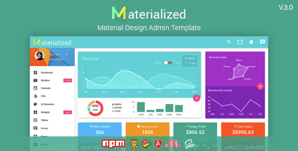 Materialize - Material Design Admin Template