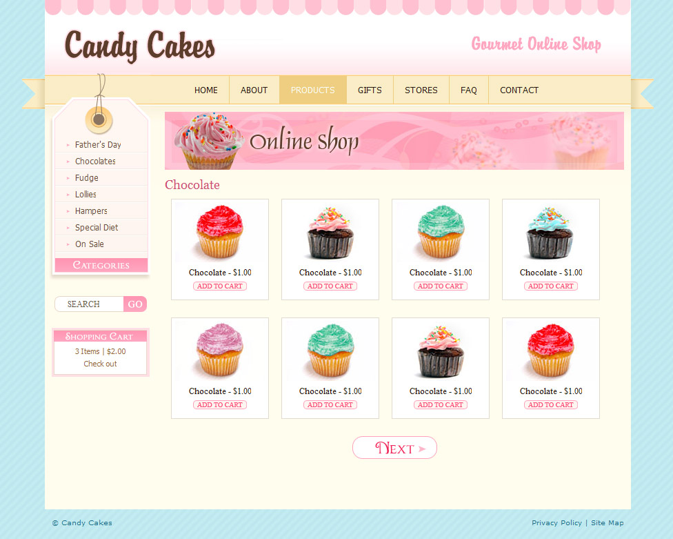 Chocolate Coffee & Cupcakes - HTML by dtbaker ThemeForest