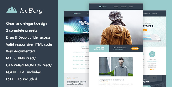 Iceberg - Responsive Email Templates + Builder