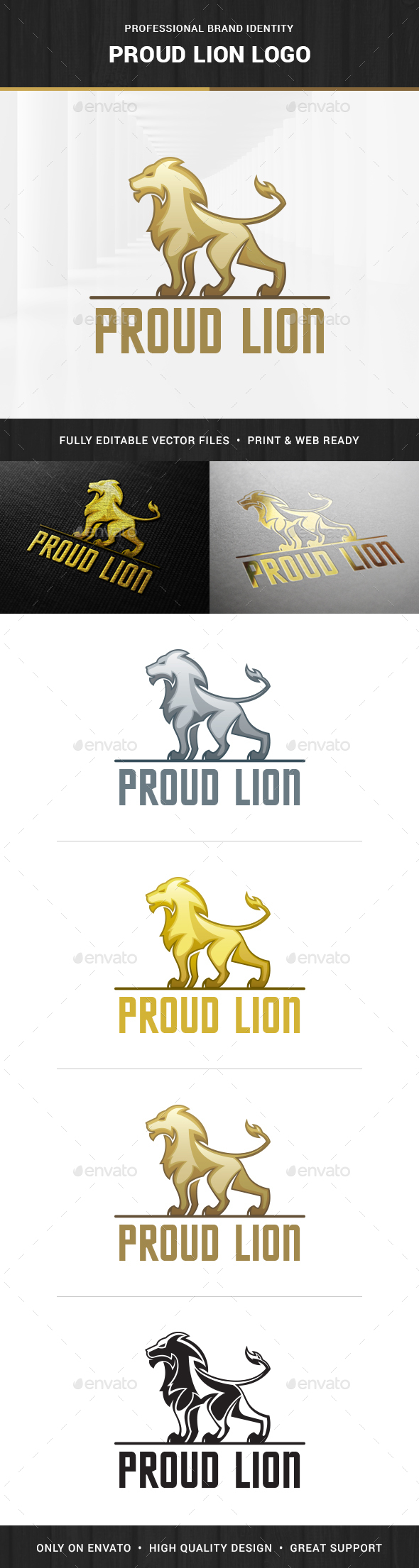 Proud Lion Logo Template