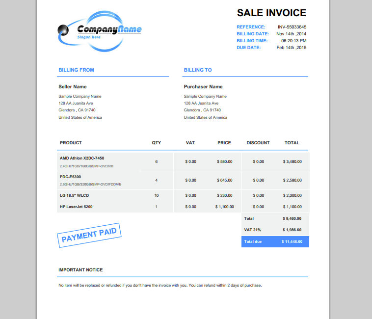 php invoice - php class for beautiful pdf invoices by farjadtahir php invoice - php class for beautiful pdf invoices by farjadtahir, Invoice examples