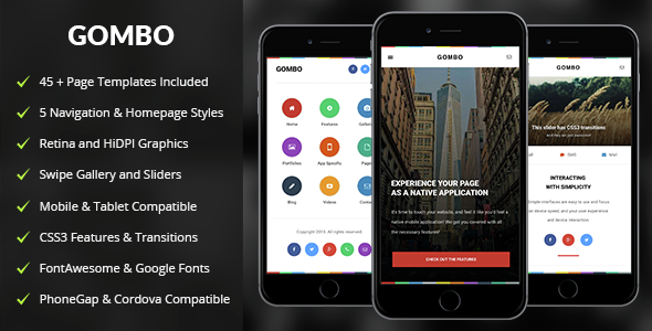 Gombo | Mobile & Tablet Responsive Template