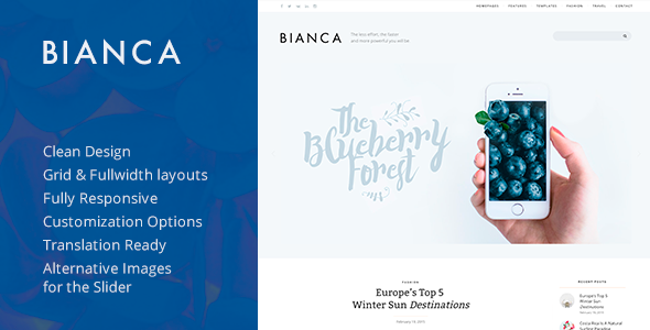 Bianca -- Clean Blog WordPress Theme