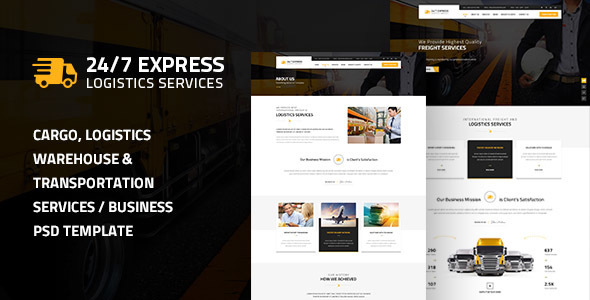 24/7 Express  Logistics Services PSD