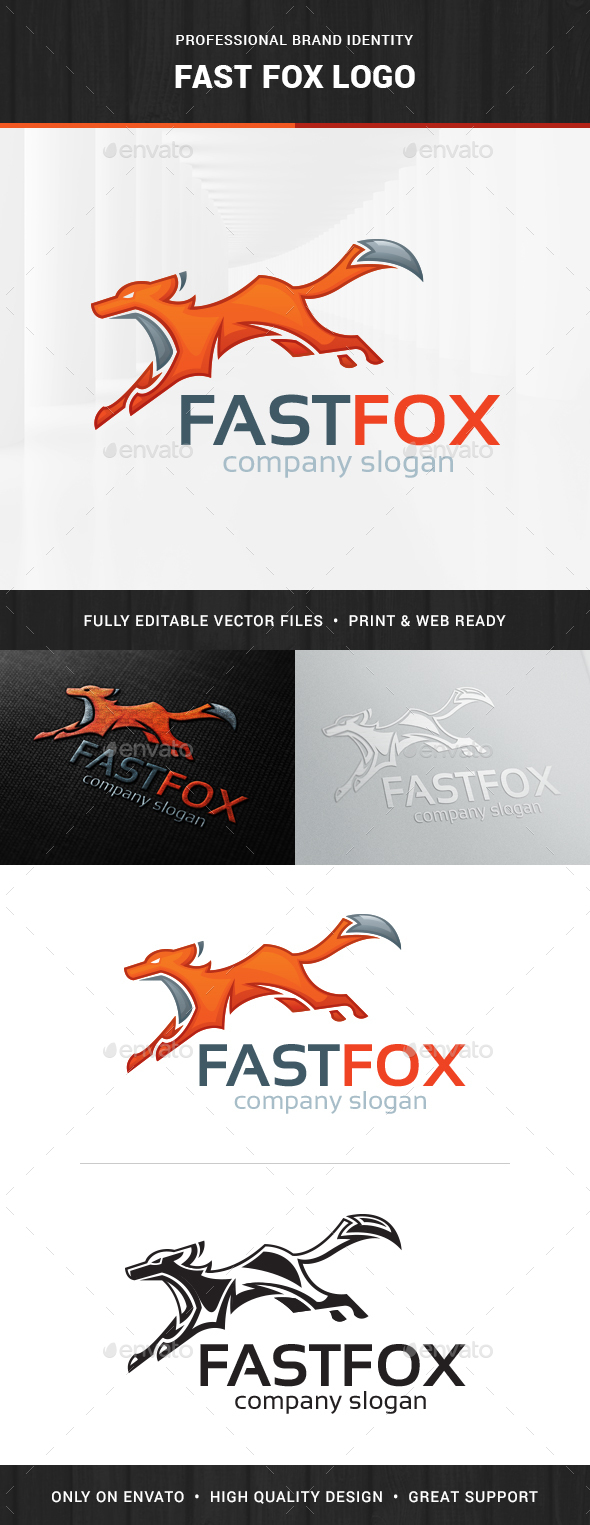 Fast Fox Logo Template