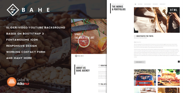 Bahe - Responsive One Page Portfolio Template