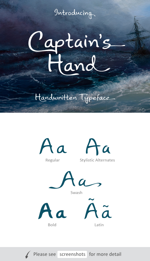 Captain's Hand Font