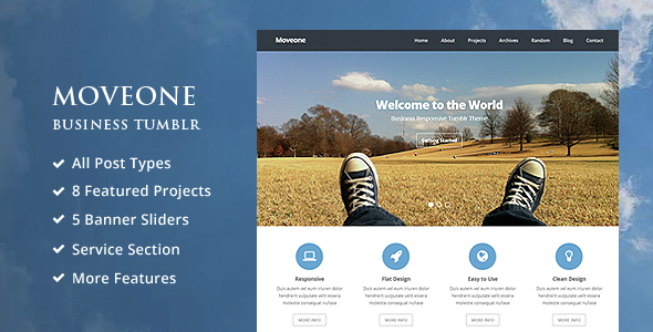 Moveone - Business Responsive Tumblr Theme