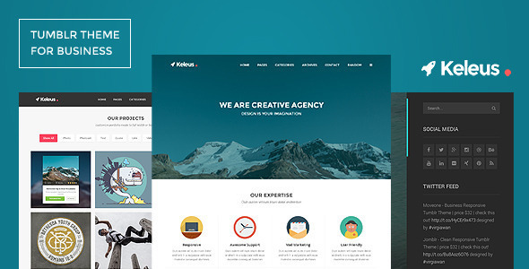 Keleus - Responsive Tumblr Business Theme