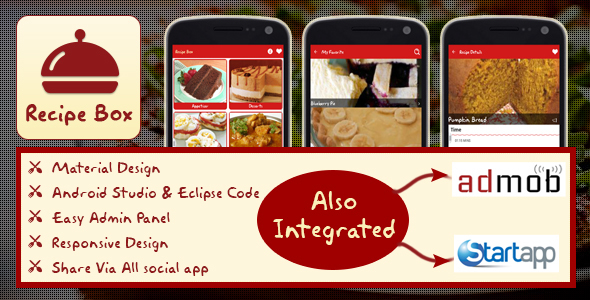 Recipe Box With Material Design