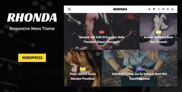 Rhonda - Responsive WordPress News Theme