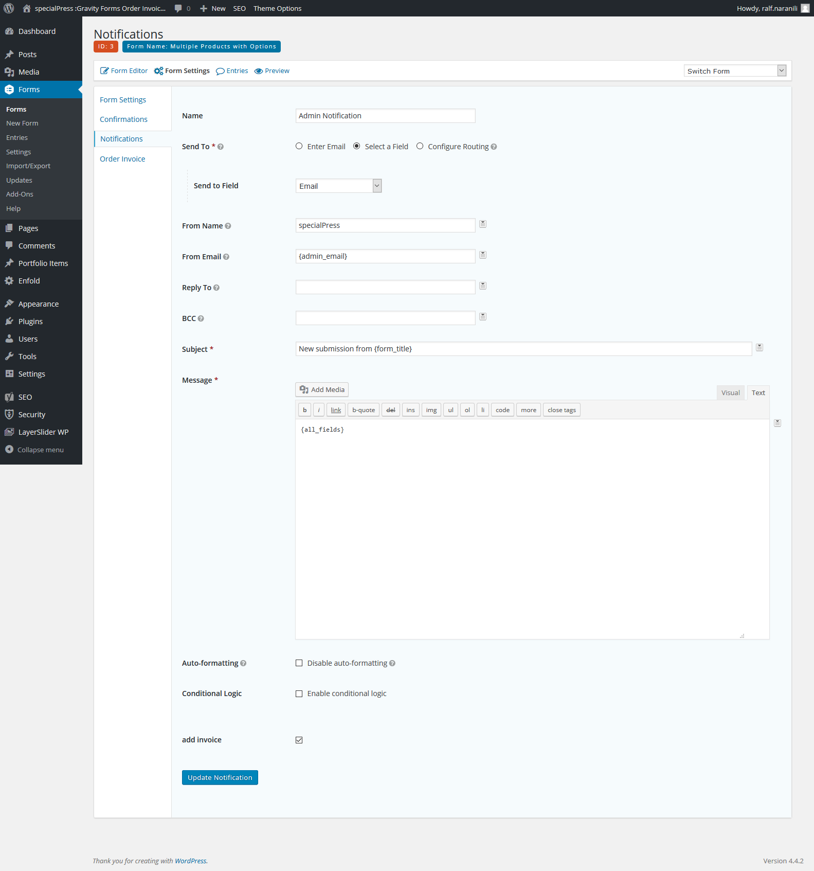 gravity form wp-invoice naranili   by Invoice Forms Gravity  Order CodeCanyon