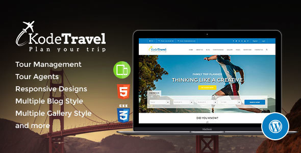 KodeTravel & Tourism Wordpress Theme