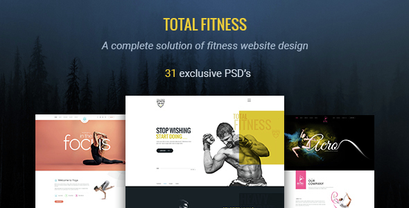 Total Fitness | All in One Fitness PSD Template