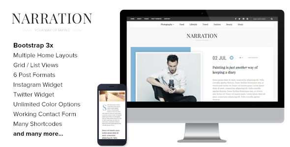 Narration - A Responsive WordPress Blog Theme