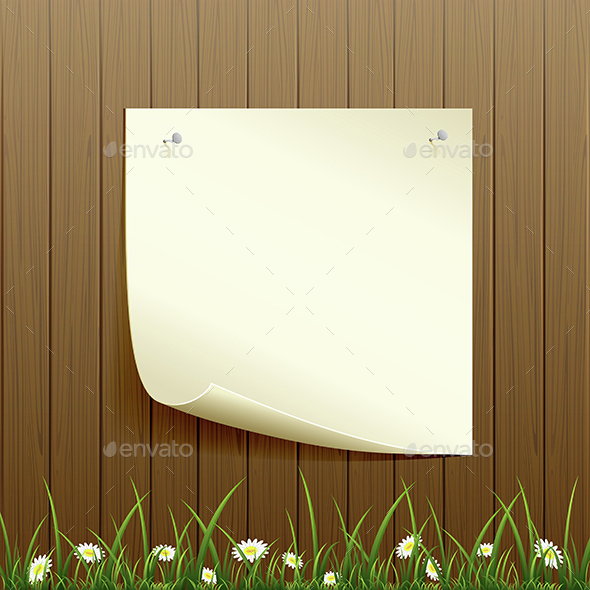 Wooden Fence and Paper Background