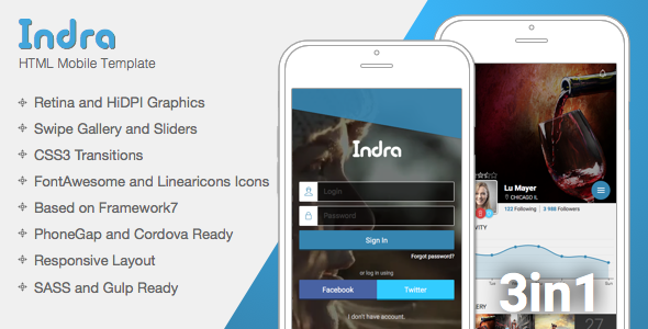 Indra | Mobile & Tablet Responsive Template