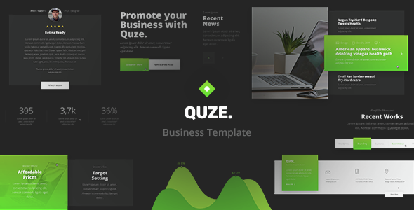 QUZE. -- Business PSD Template