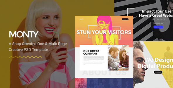 Monty - One & Multi Page PSD Template