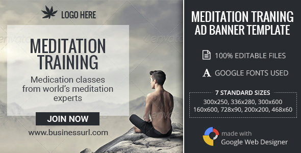 GWD | Meditation Training HTML5 Banners - 07 Sizes