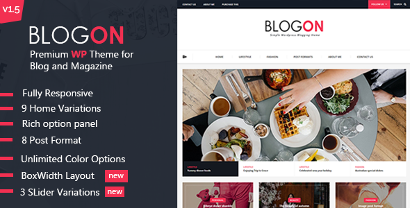 Blogon - A Responsive WordPress Blog Theme