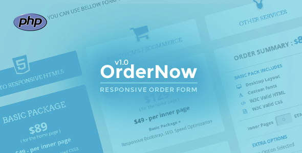 OrderNow- Responsive PHP Order Form