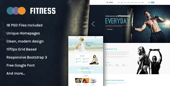 Fitness - Multipurpose PSD Template