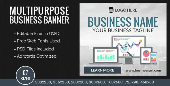 GWD | Business HTML5 Ad Banners - 07 Sizes
