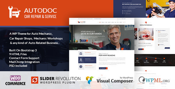 AutoDoc - Car Repair Mechanic Shop WordPress Theme