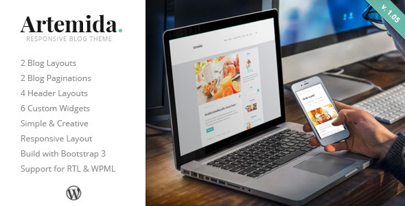 Artemida - Responsive Blog WordPress Theme