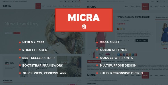 Micra Fashion Store - Shopify Responsive Theme