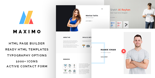 Maximo | CV Resume Pack With Page Builder